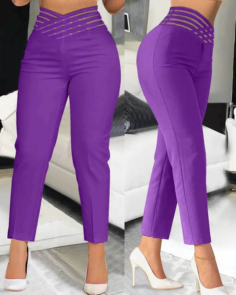 FANANC Women's Summer Capris - Hollow Out Design & Elastic Waist - Buy Center