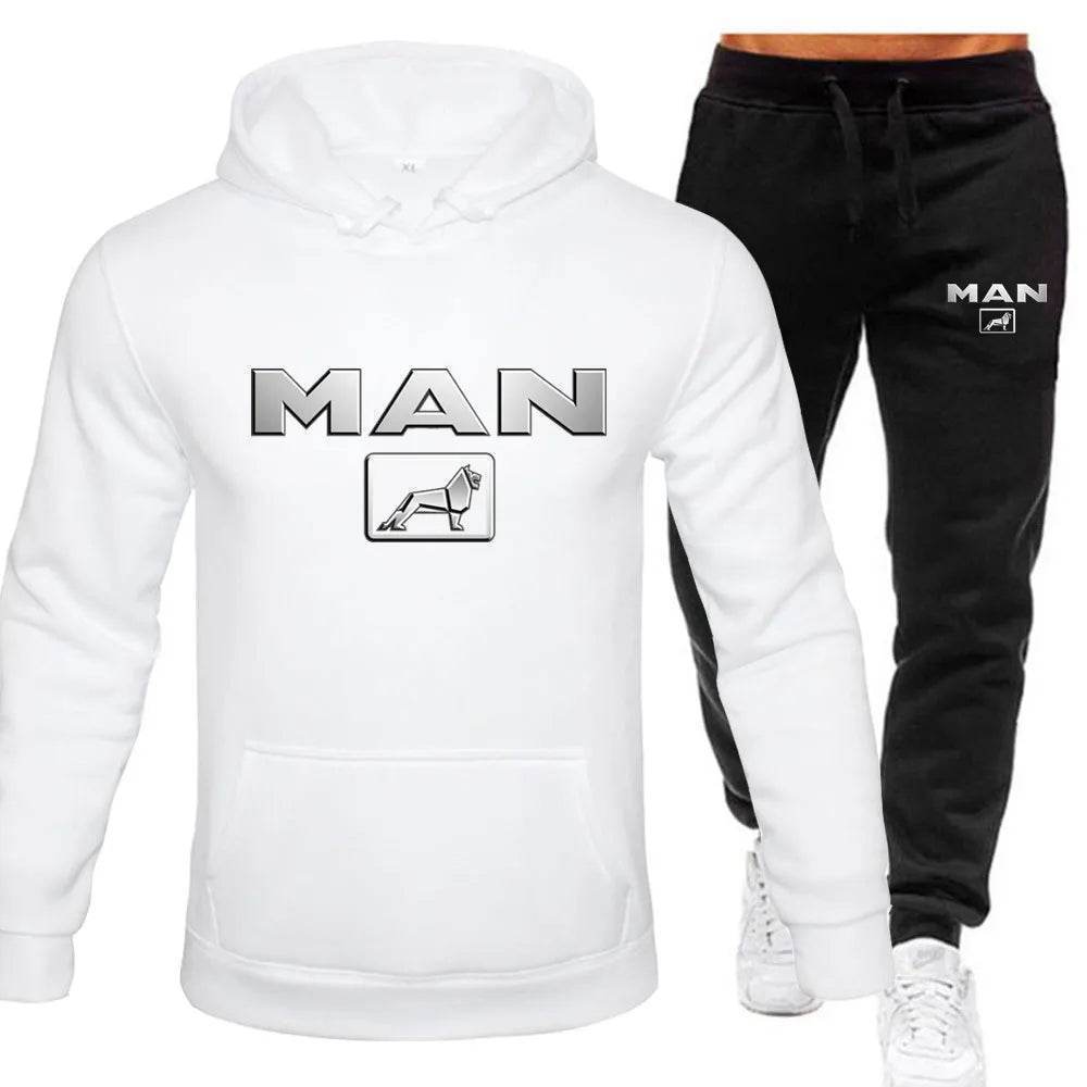 Men's Hoodie Pants Tracksuit Set - Casual Pullover Sportswear - Buy Center