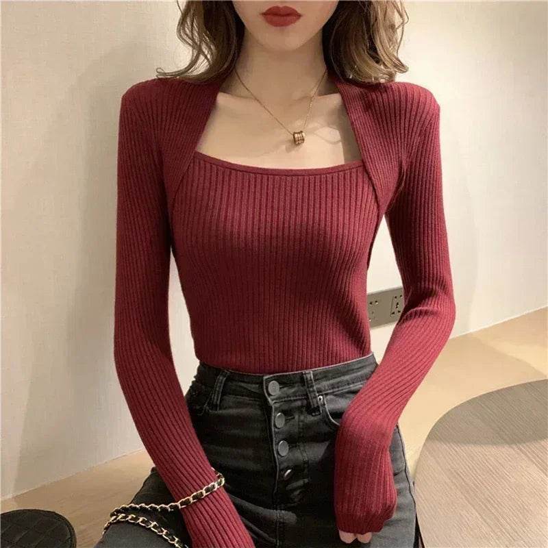 AOSSVIAO Women's Long Sleeve Pullover - Casual Knit Sweater - Buy Center