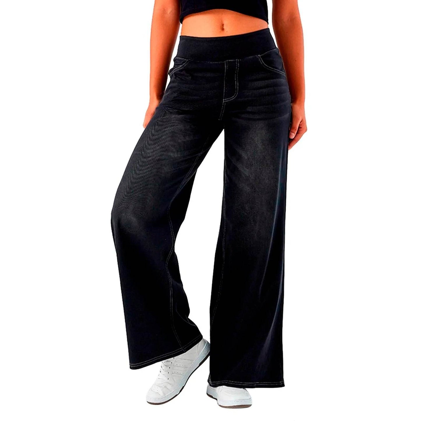 YOUYEDIAN Women’s High Waist Baggy Jeans - Retro Wide Leg Denim - Buy Center