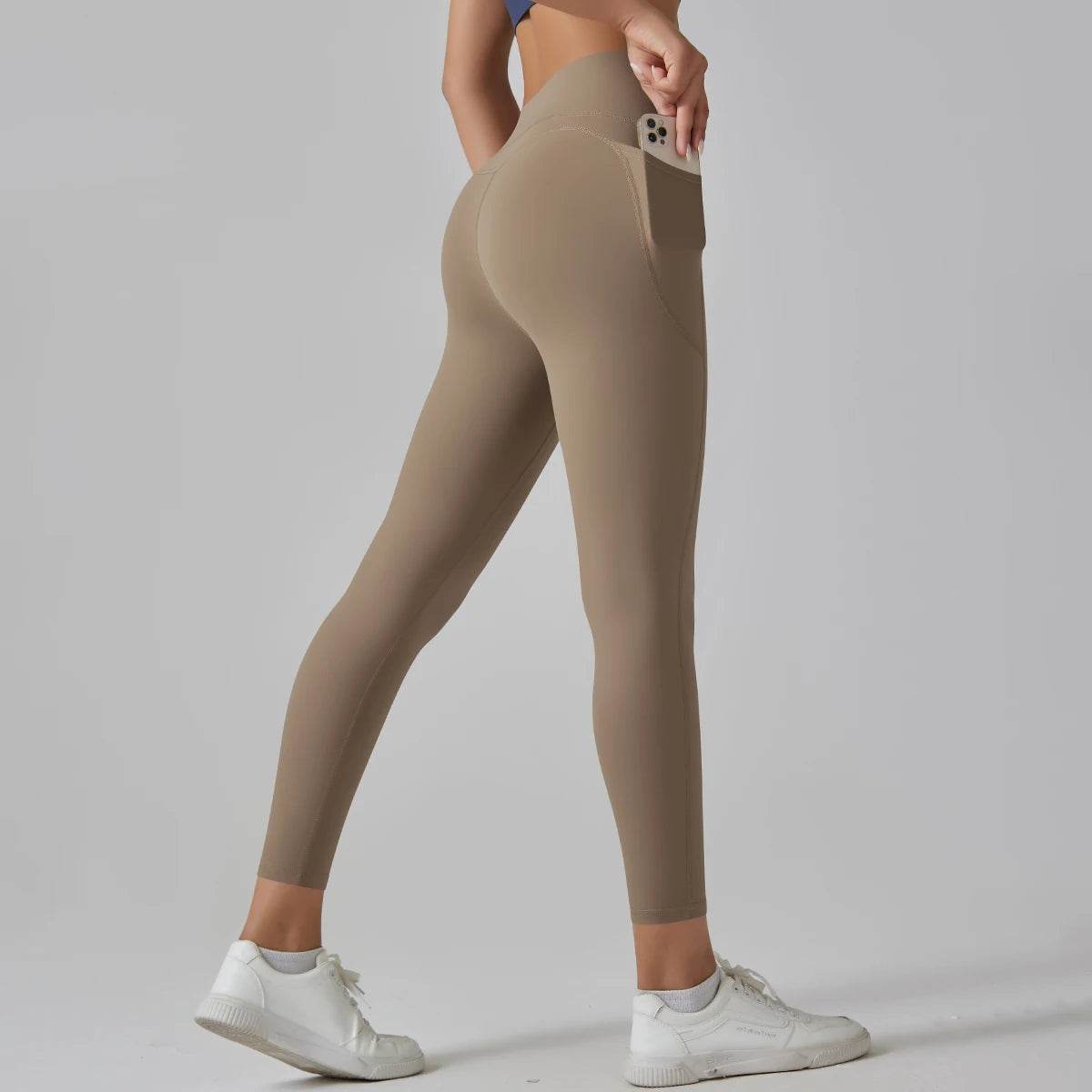 Hamidou Women's High Waist Leggings with Pockets - Yoga & Gym - Buy Center