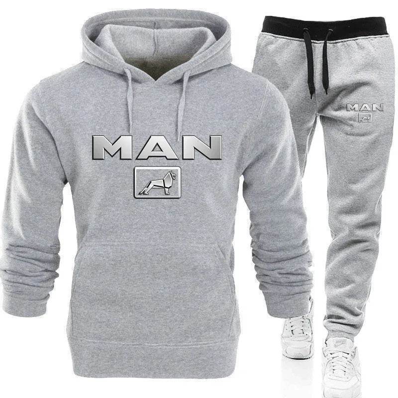 Men's Hoodie Pants Tracksuit Set - Casual Pullover Sportswear - Buy Center