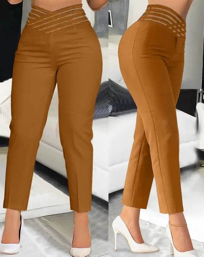 FANANC Women's Summer Capris - Hollow Out Design & Elastic Waist - Buy Center