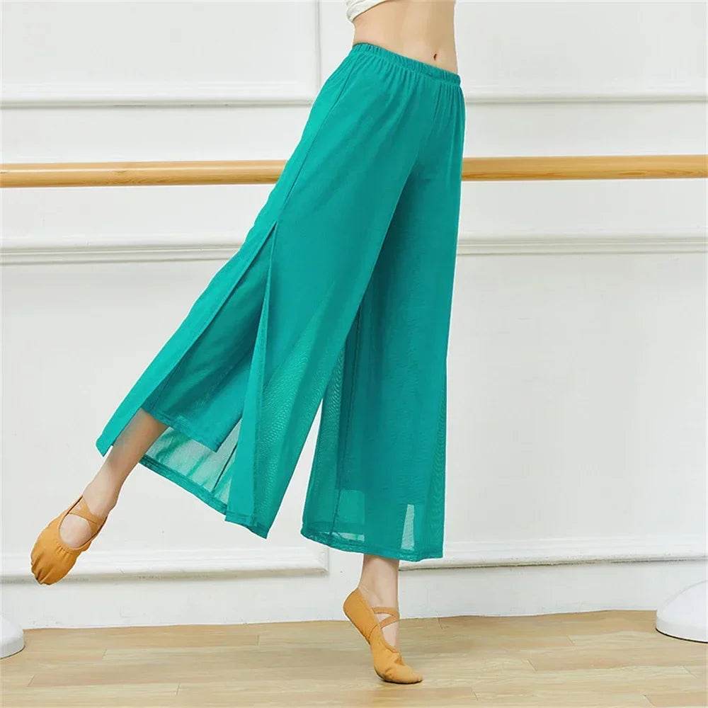 Women's Loose Wide Leg Dance Pants - Comfortable Ankle-Length Trousers - Buy Center