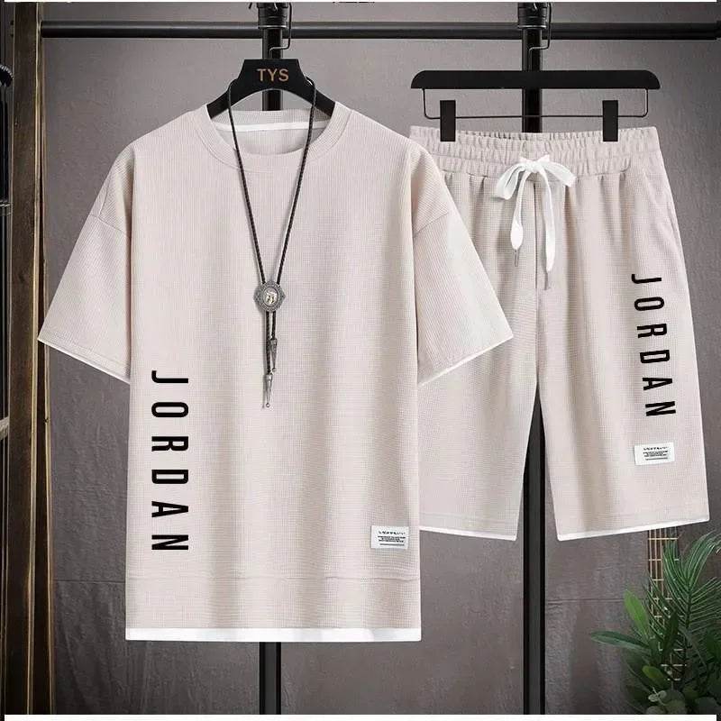 Men's Stylish Casual T-Shirt and Shorts Set - Summer Comfort Wear - Buy Center