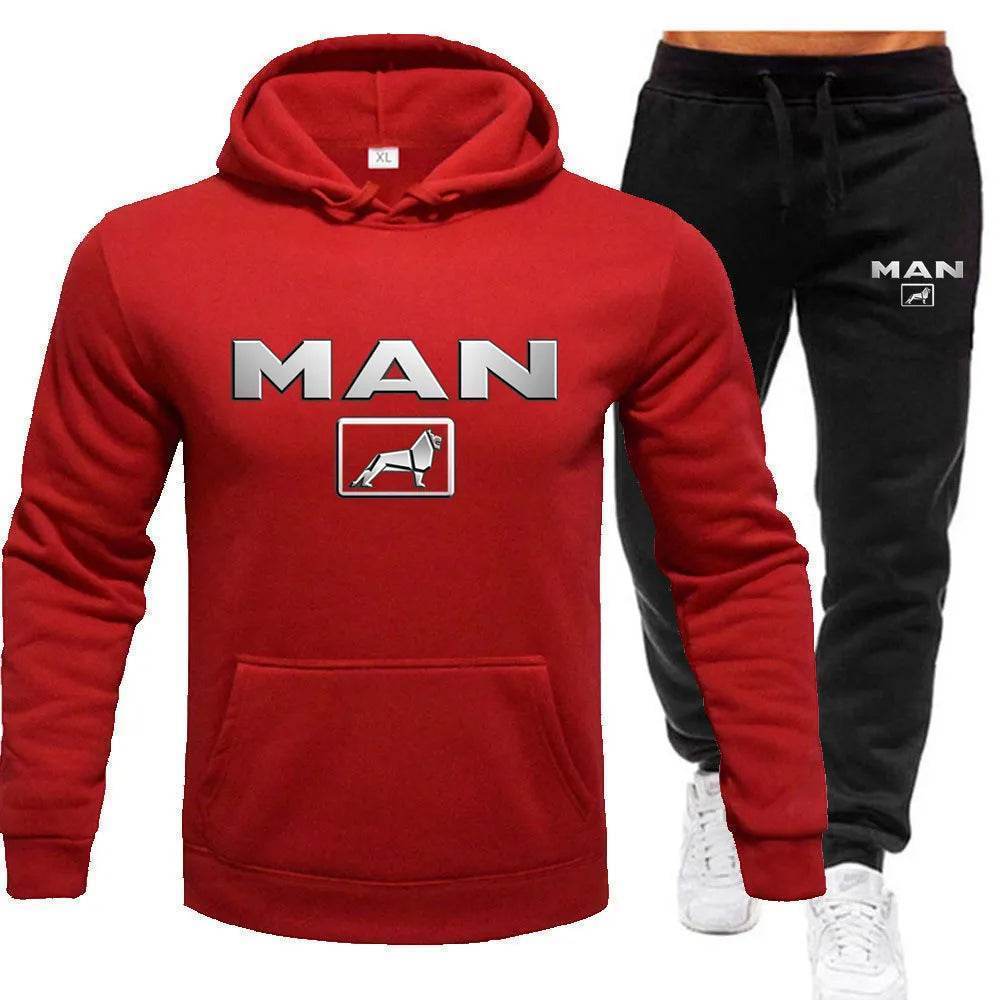 Men's Hoodie Pants Tracksuit Set - Casual Pullover Sportswear - Buy Center