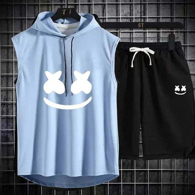 Summer Men's Two-Piece Casual Set - T-Shirt & Shorts Sports Suit - Buy Center