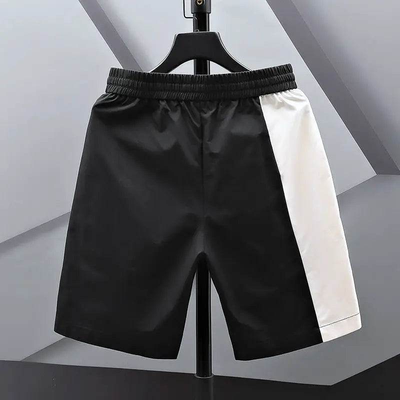 Men's Ice Silk Shorts - Casual Loose Fit with Pockets & Drawstring - Buy Center