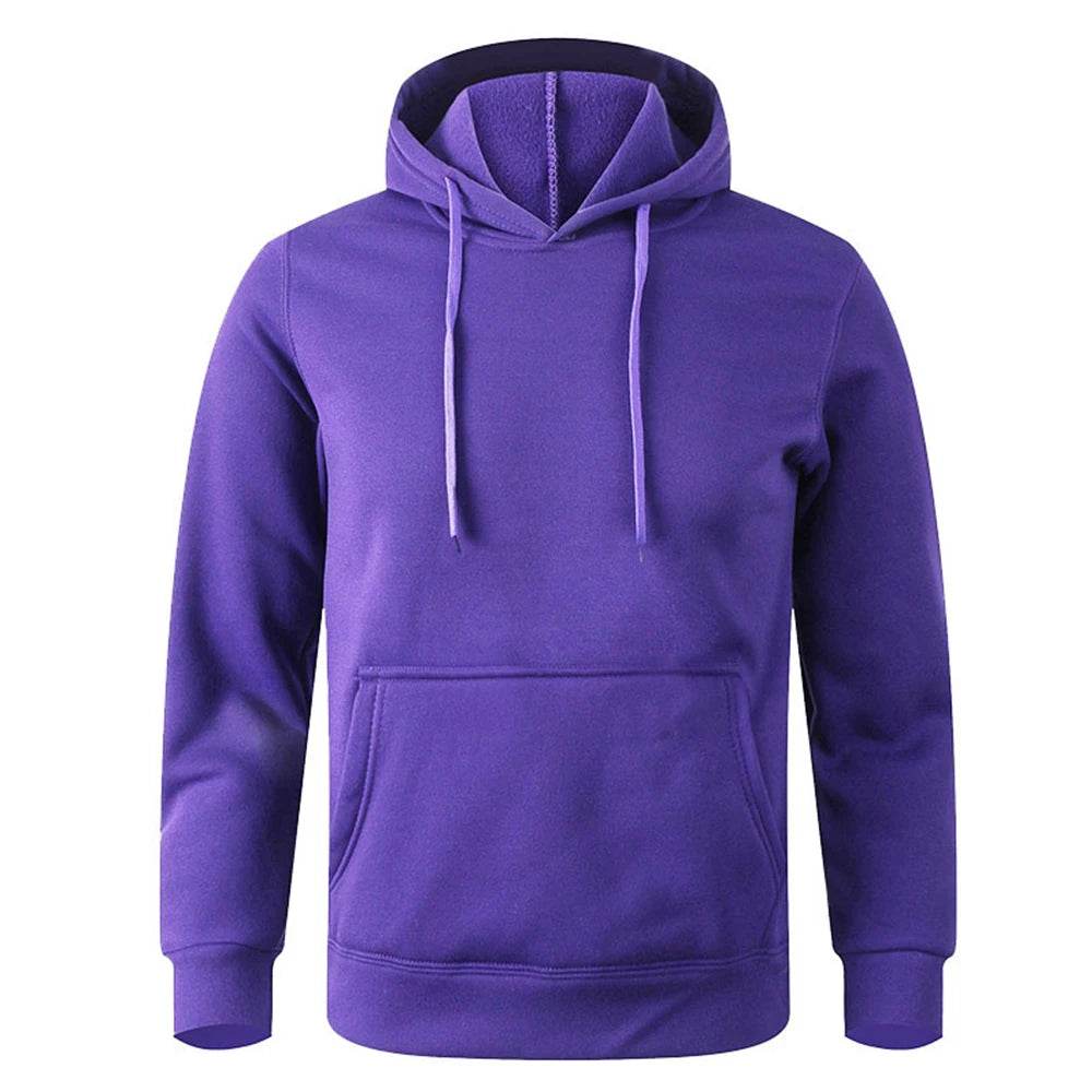 Casual Solid Color Hoodies - Men's & Women's Warm Streetwear Pullover - Buy Center