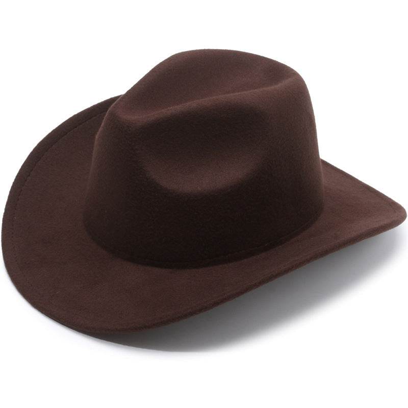 European & American Woolen Cowboy Hat - Stylish Adjustable Fit for All - Buy Center