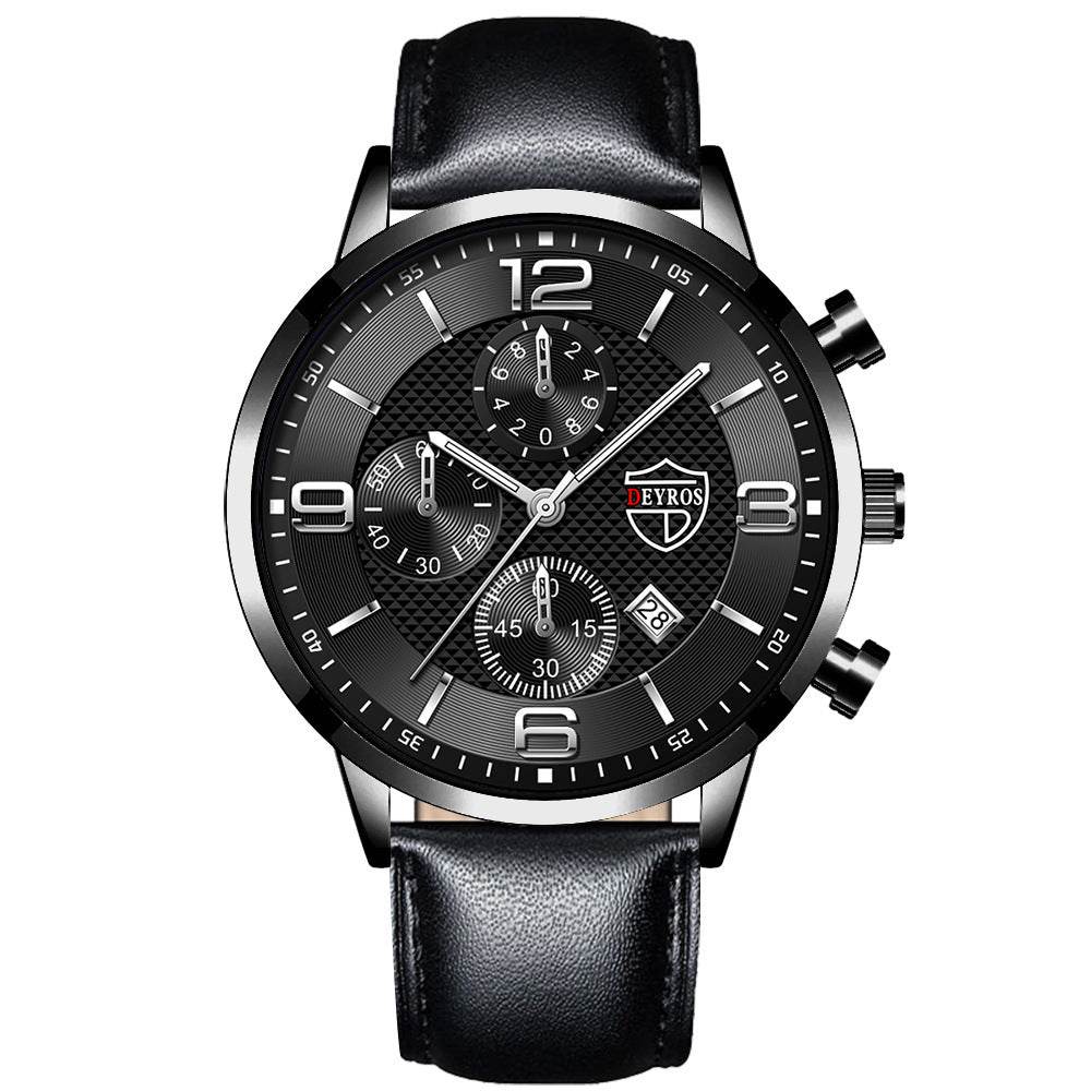 Men's Calendar Quartz Watch - Stylish Fashion Design for 2025 Trends - Buy Center