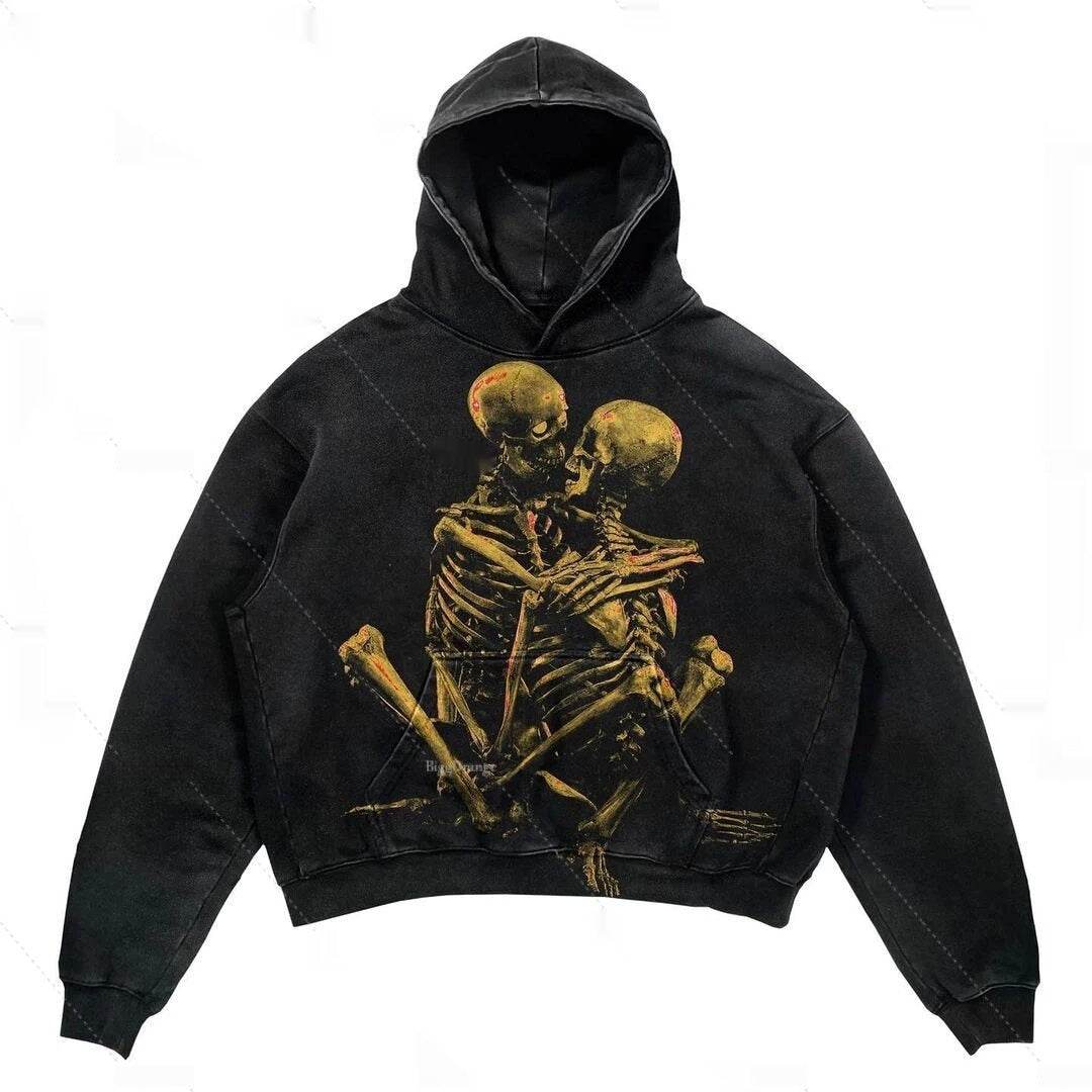 Hip Hop Retro Harajuku Hoodie for Men - Trendy Pullover Sports Sweater - Buy Center
