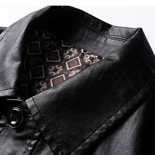 Autumn Leather Jacket for Young & Middle-aged - Stylish Korean Design - Buy Center
