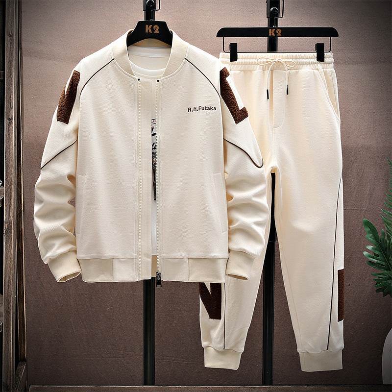 Spring Autumn Embroidered Baseball Sports Set - Stylish Jacket & Pants - Buy Center