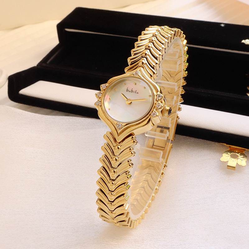 Bamboo Chain Women's Quartz Watch - Elegant Waterproof Gift Accessory - Buy Center