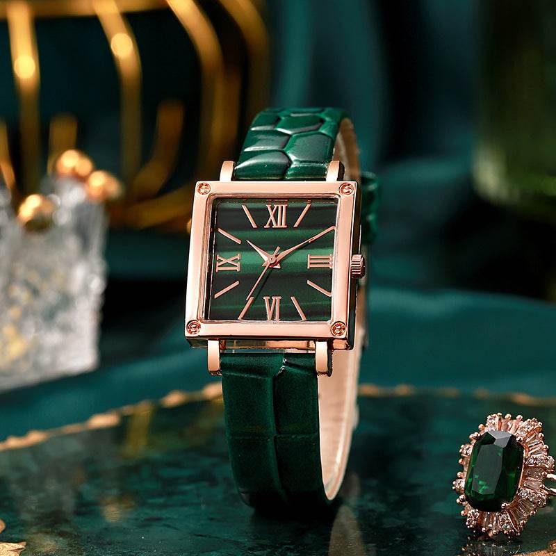 Affordable Luxury Square Watch - Bamboo Pattern for Women's Fashion - Buy Center