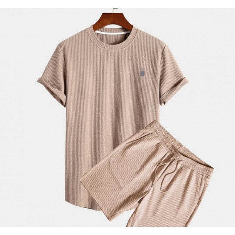 Buycenter Men's Stylish Short Sleeve Sports Suit - Trendy Pajama Set - Buy Center
