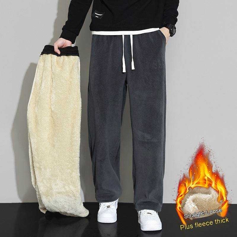 Winter Men's Cashmere Harem Pants - Stylish Wide-Leg Trousers 2025 - Buy Center