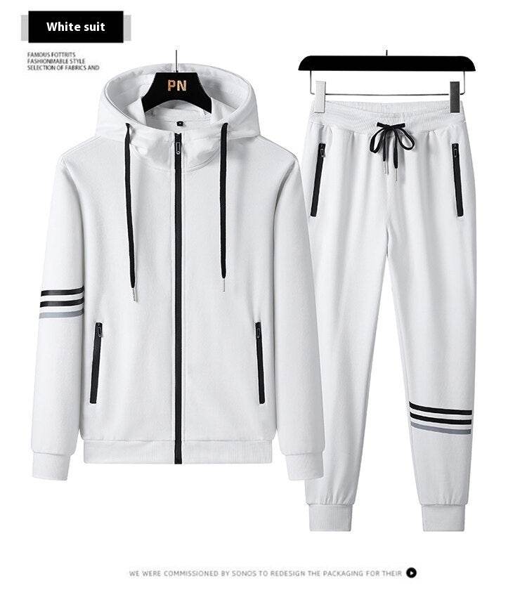 Men's Casual Sports Cotton Hoodie & Trousers Set - Comfortable & Stylish - Buy Center