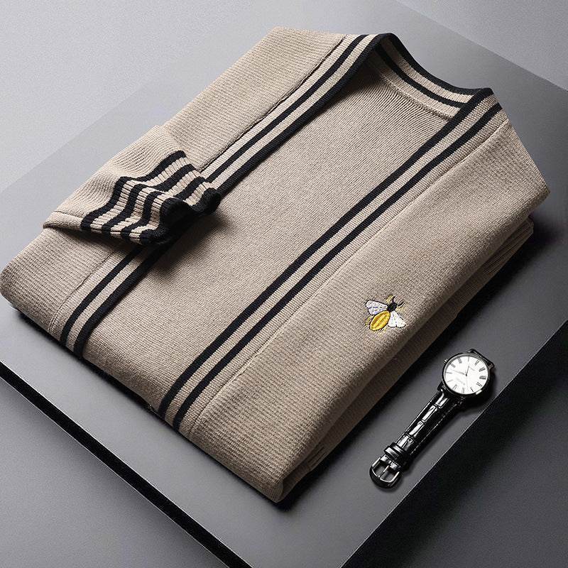 Men's Korean Style Slim Fit Cardigan - Trendy Long Sleeve Knitwear - Buy Center