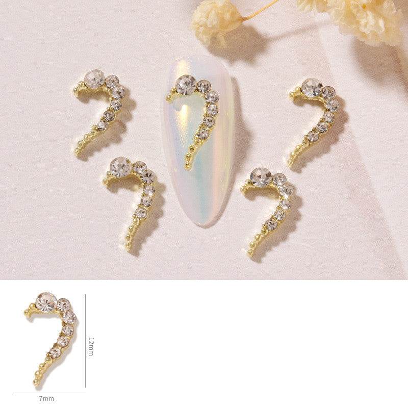 Love Heart Alloy Nail Art Decorations - Rhinestone Jewelry Set 2025 - Buy Center