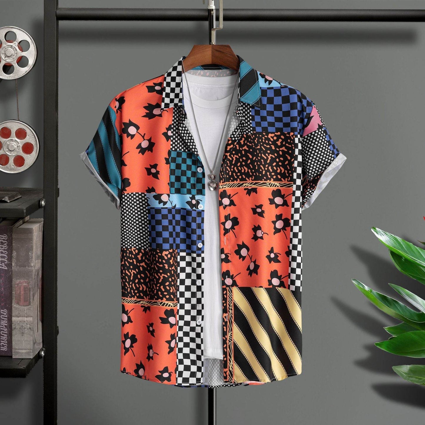 Trendy Men's Hawaiian 3D Printed Shirt - Short-Sleeved Cardigan Style - Buy Center