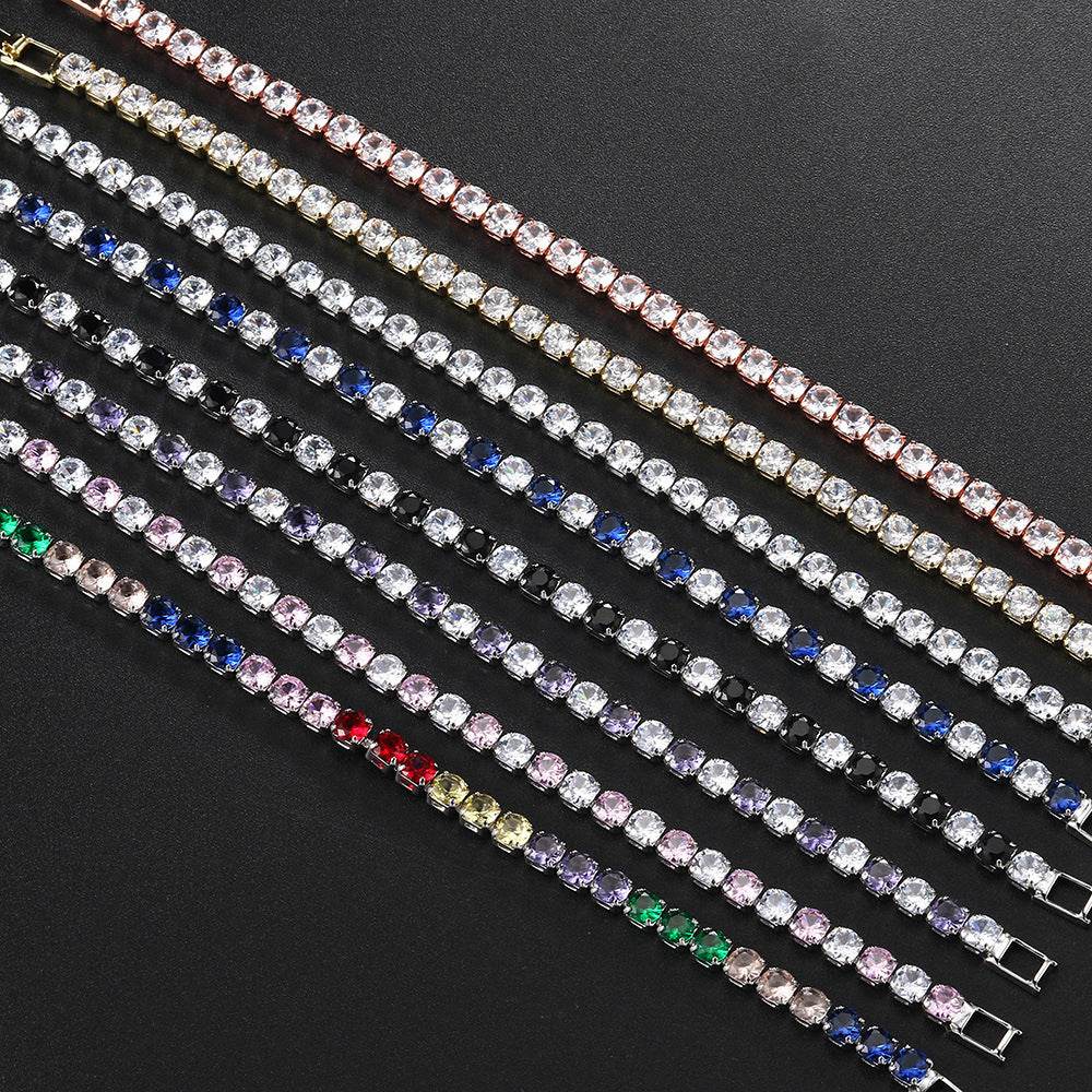 Round Full Diamond Tennis Chain - Premium Hip Hop Ear Accessories 2025 - Buy Center