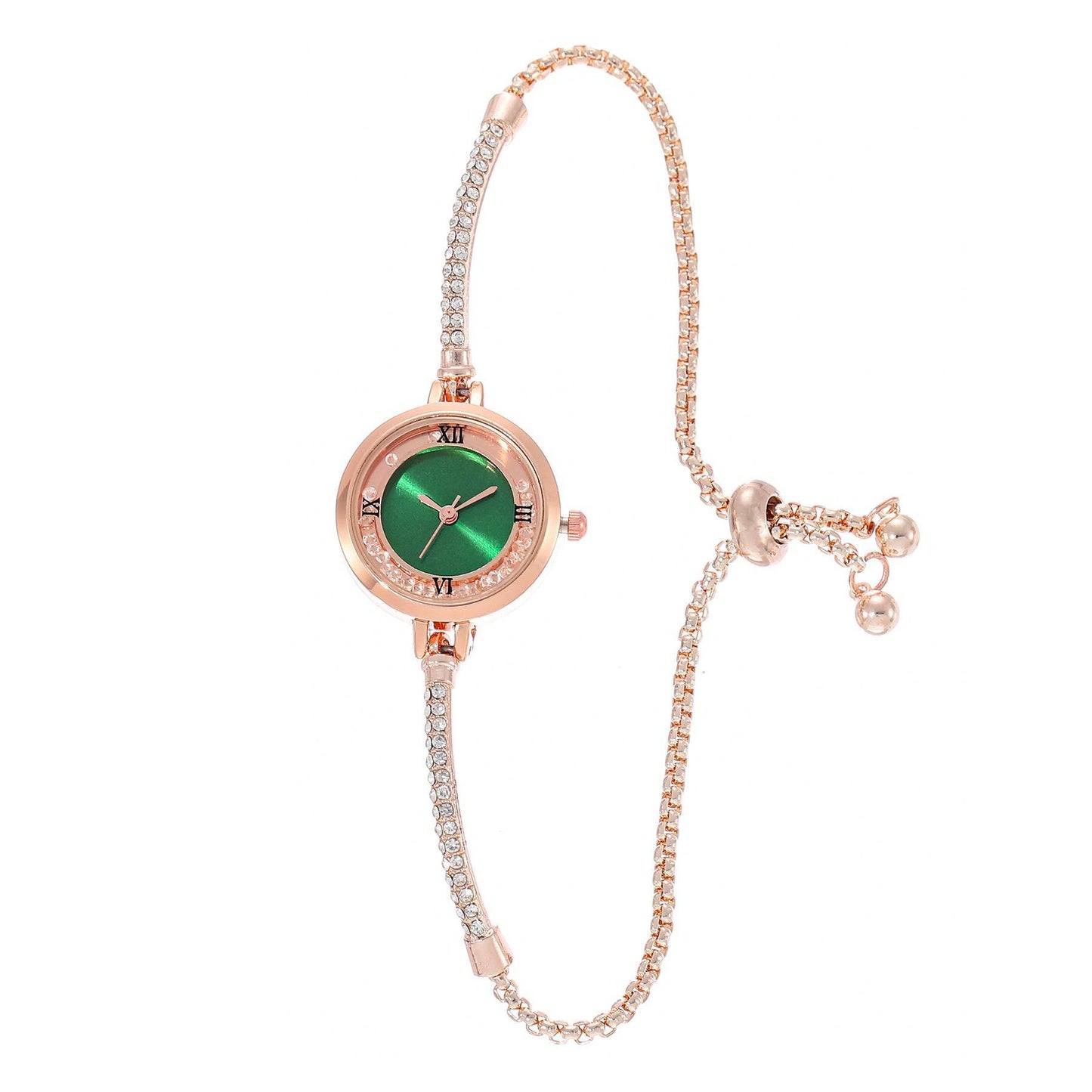 Fashion Diamond Round Women's Quartz Watch - Elegant Design & Calendar - Buy Center
