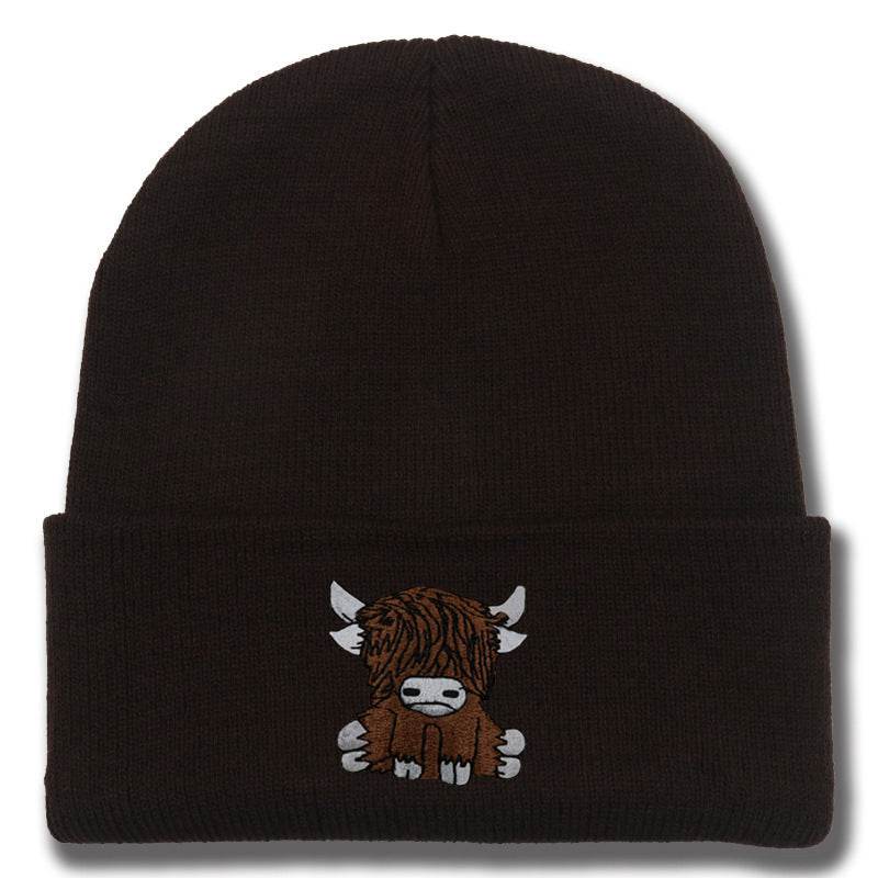 Cartoon Long Hair Yak Knitted Hat - Stylish and Warm Winter Fashion - Buy Center