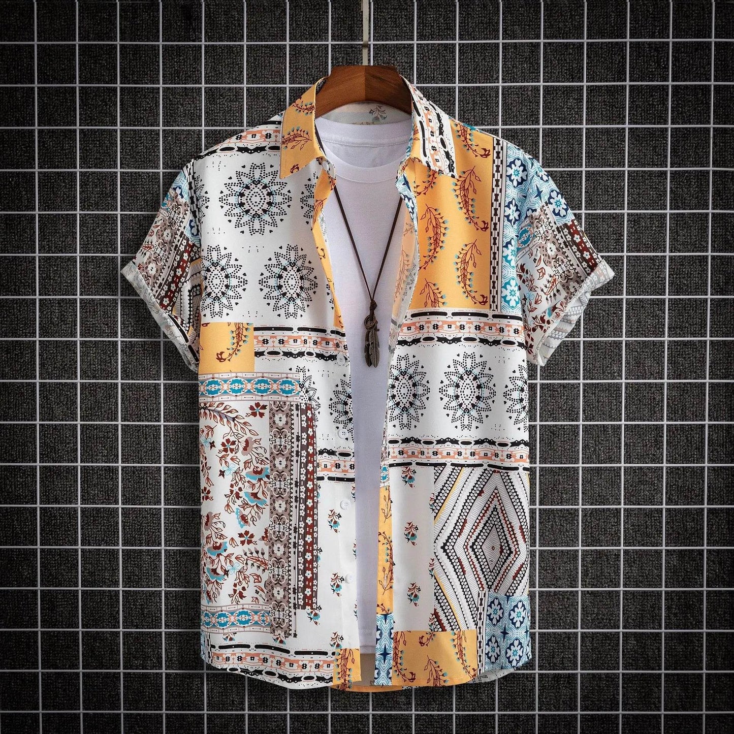 Trendy Men's Hawaiian 3D Printed Shirt - Short-Sleeved Cardigan Style - Buy Center