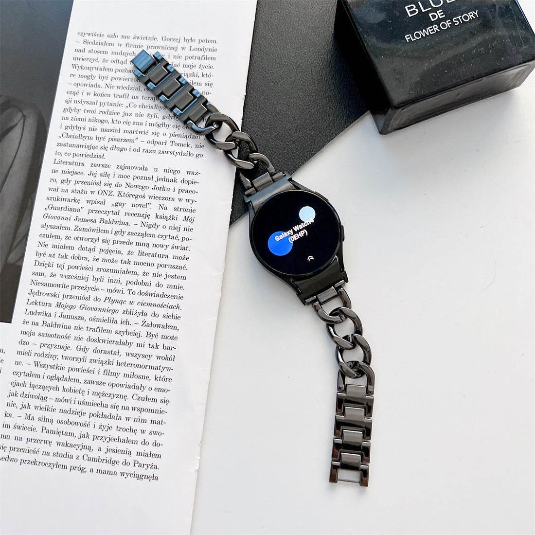 Women's Denim Chain Metal Smart Watch Wristband - Compatible with Samsung - Buy Center