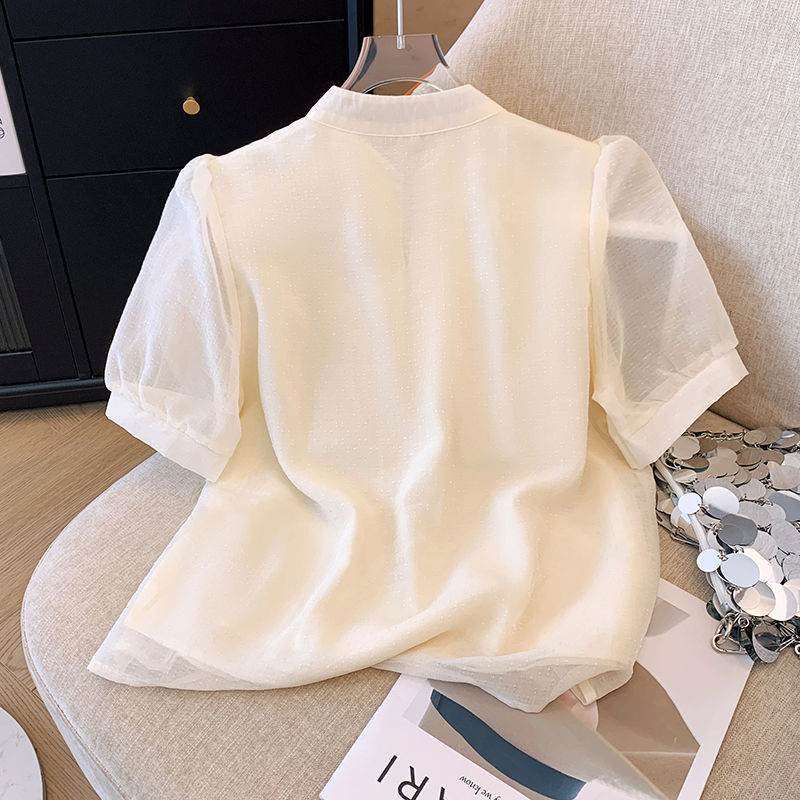 Women's Summer Embroidered Chiffon Shirt - Lightweight & Stylish Blouse - Buy Center