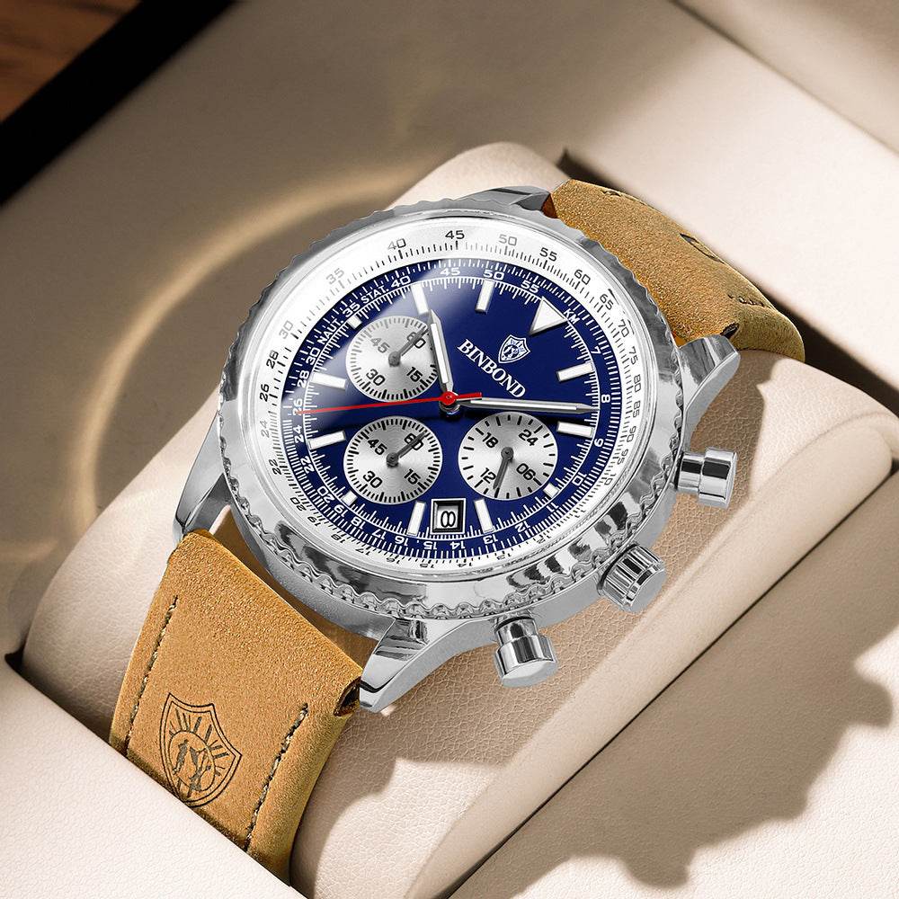 Men's Ultra-Thin Leather Watch - Waterproof & Luminous for Style 2025 - Buy Center