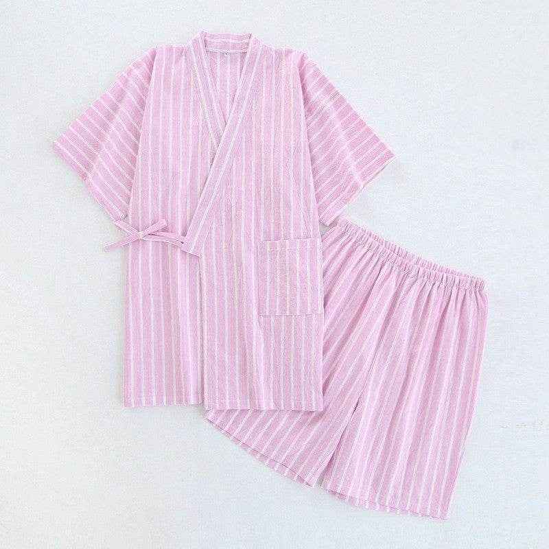 Washed Cotton Thin Striped Pajamas - Comfortable Sleepwear Set For All