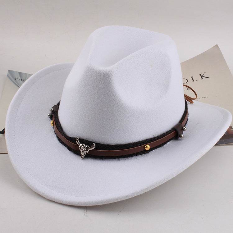 European & American Woolen Cowboy Hat - Stylish Adjustable Fit for All - Buy Center