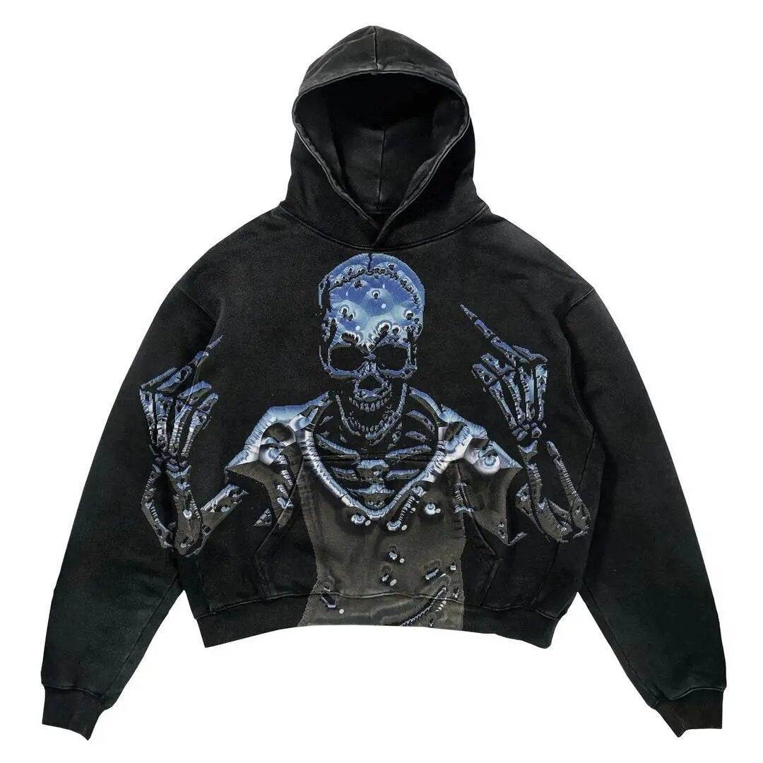 Hip Hop Retro Harajuku Hoodie for Men - Trendy Pullover Sports Sweater - Buy Center