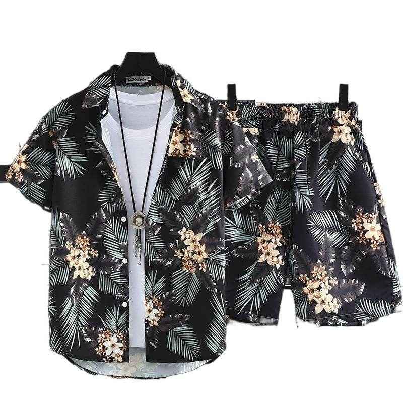 Men's Hawaiian Beach Pants & Shirt Suit - Quick-Dry Casual Set 2025