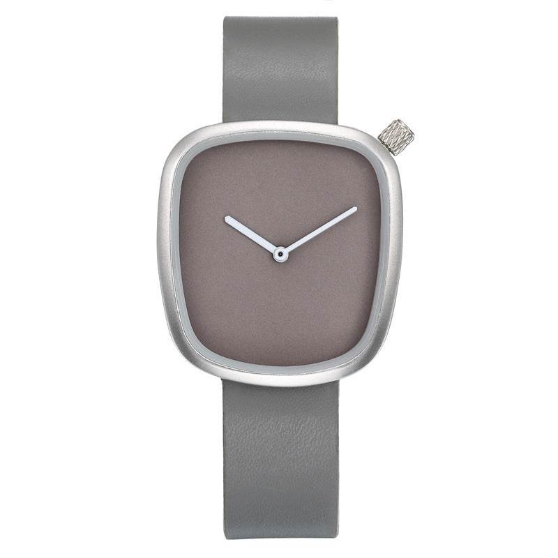 Minimalist Square Quartz Watch for Women - Stylish Faux Leather Strap - Buy Center
