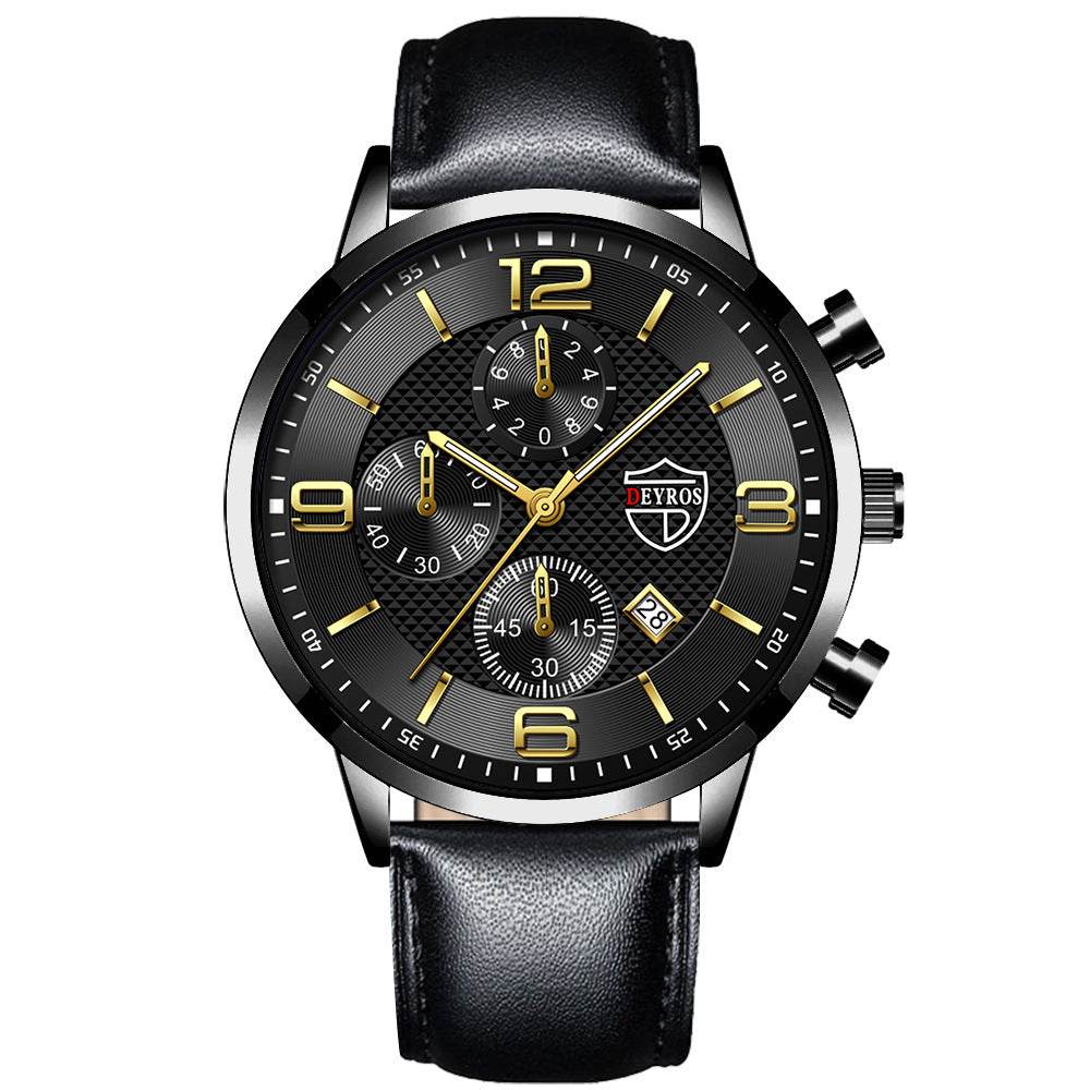 Men's Calendar Quartz Watch - Stylish Fashion Design for 2025 Trends - Buy Center