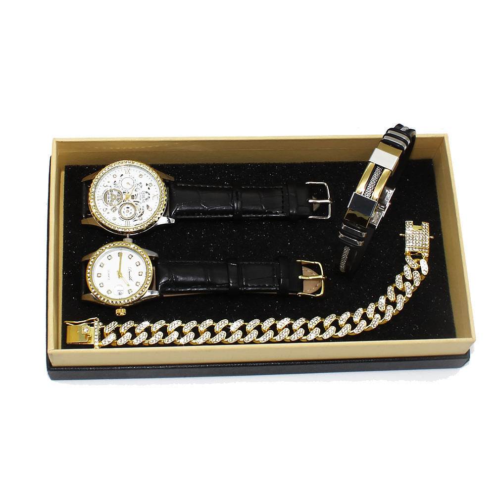 Elegant Couple Watch Suit - Stylish Men’s & Women’s Watches Gift Set - Buy Center