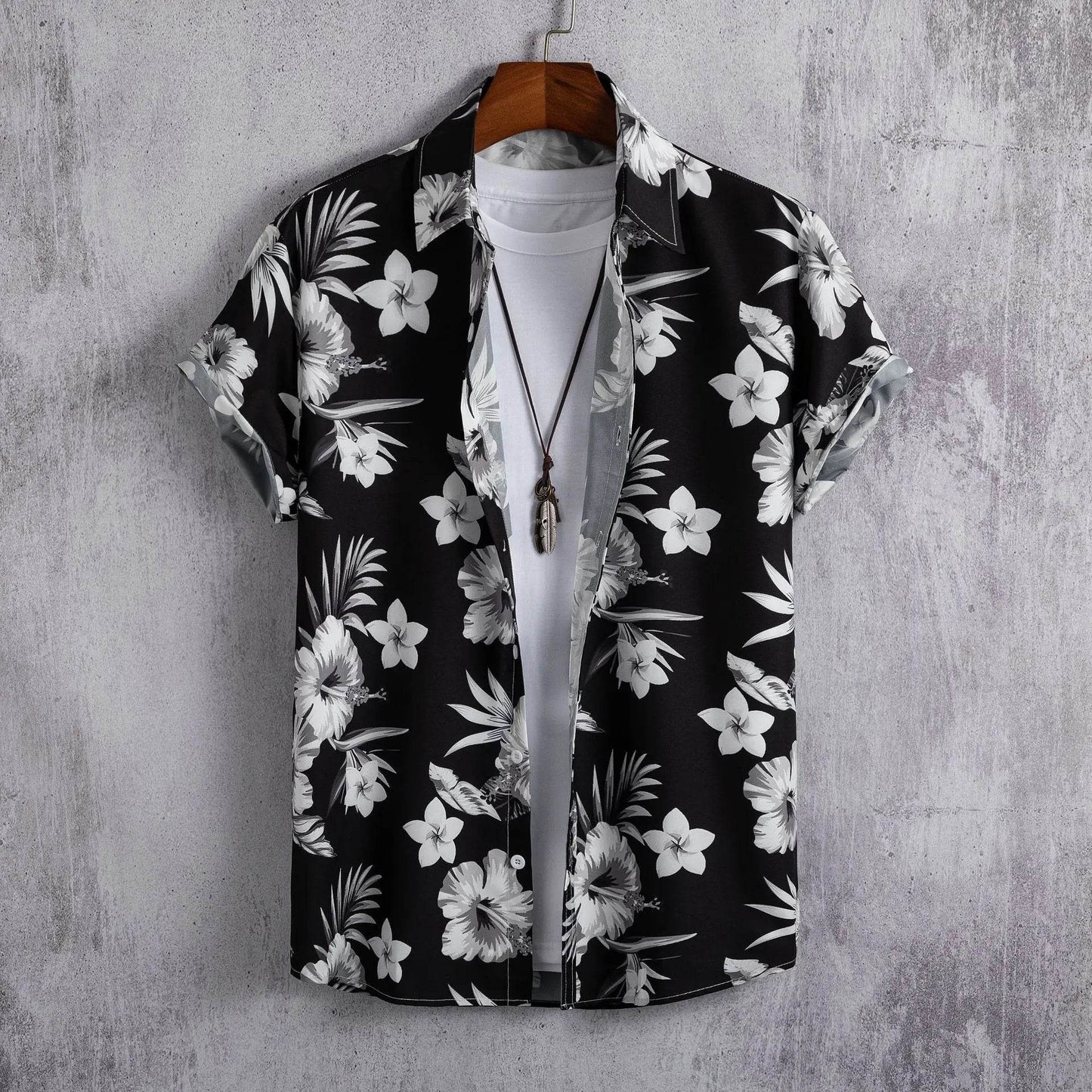 Trendy Men's Hawaiian 3D Printed Shirt - Short-Sleeved Cardigan Style - Buy Center