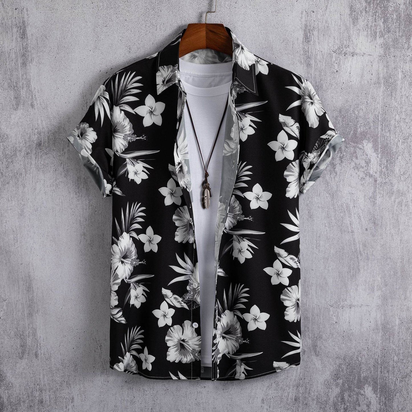 Trendy Men's Hawaiian 3D Printed Shirt - Short-Sleeved Cardigan Style - Buy Center