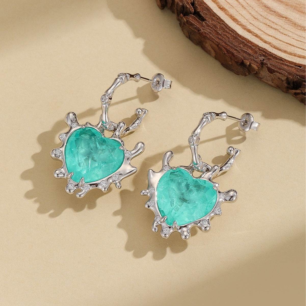 Elegant S925 Sterling Silver Love Earrings - Heart Design for Women - Buy Center