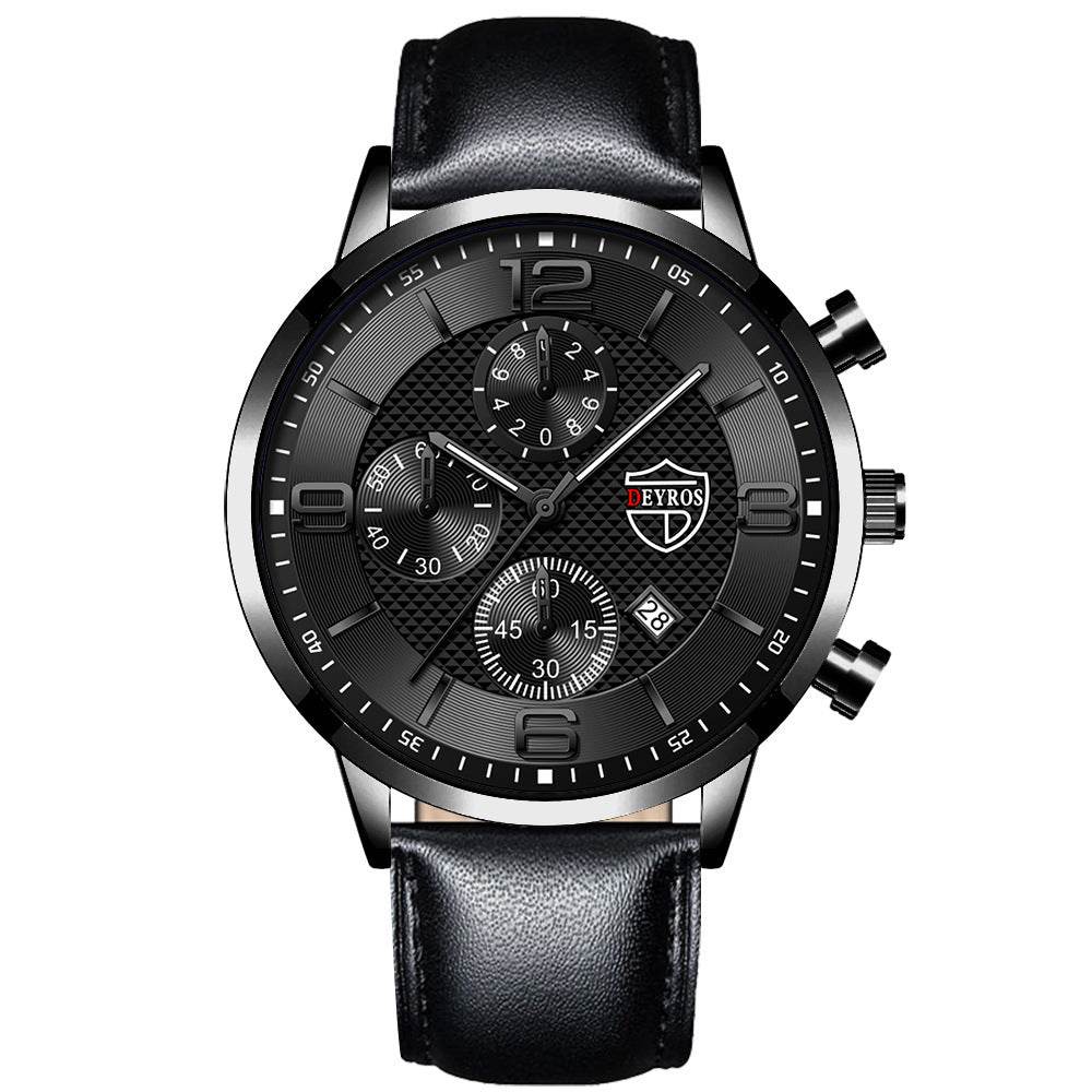 Men's Calendar Quartz Watch - Stylish Fashion Design for 2025 Trends - Buy Center