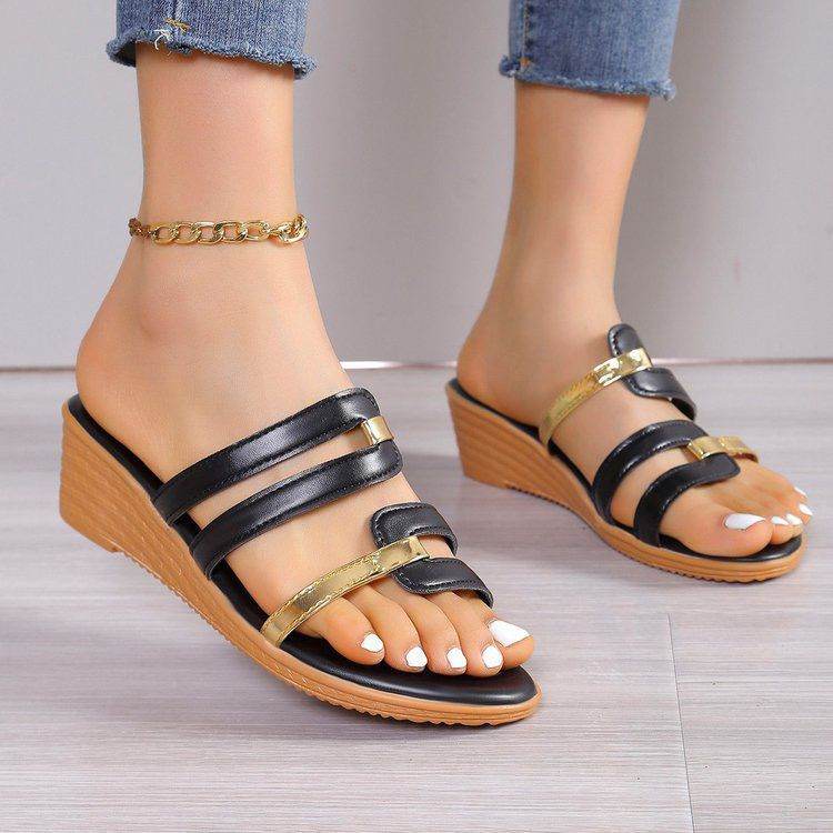 Buycenter Women's Casual Wedge Platform Slippers - Stylish & Comfortable - Buy Center