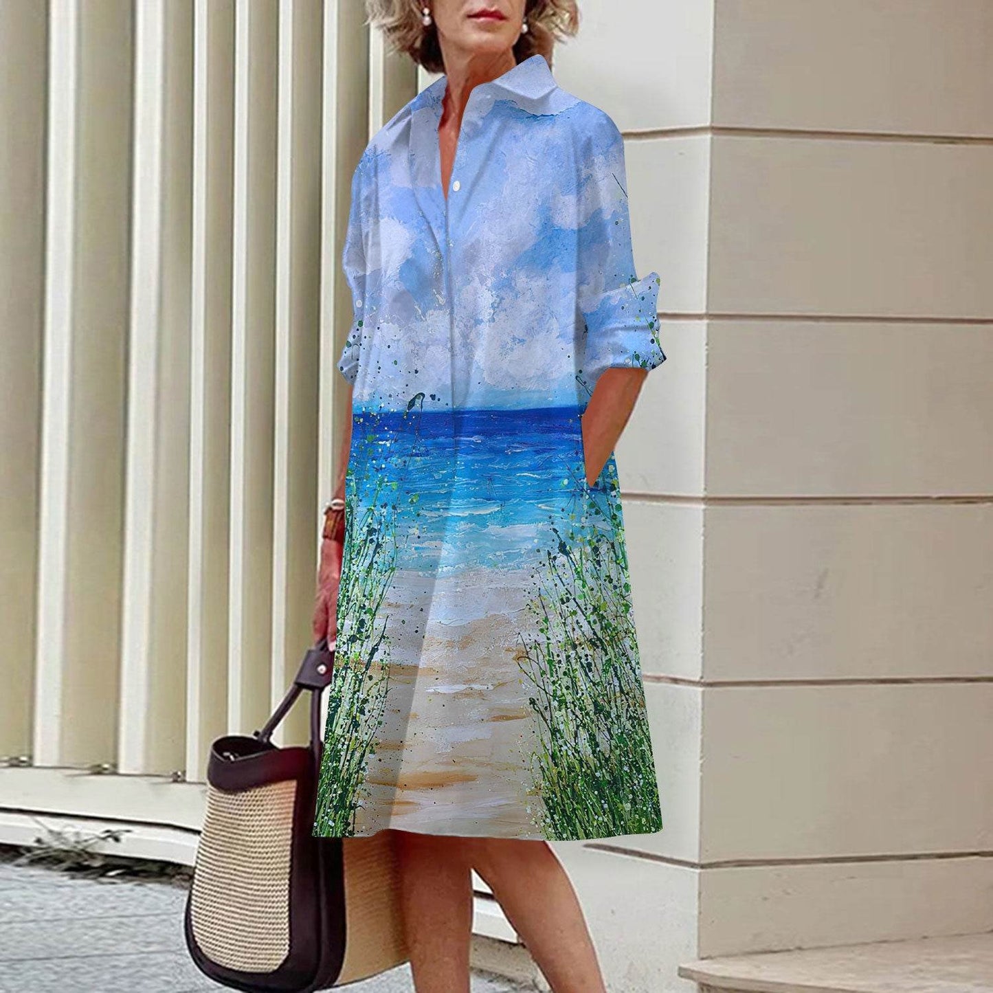 Women's 3D Floral A-Line Dress - Stylish & Comfortable for Every Occasion - Buy Center