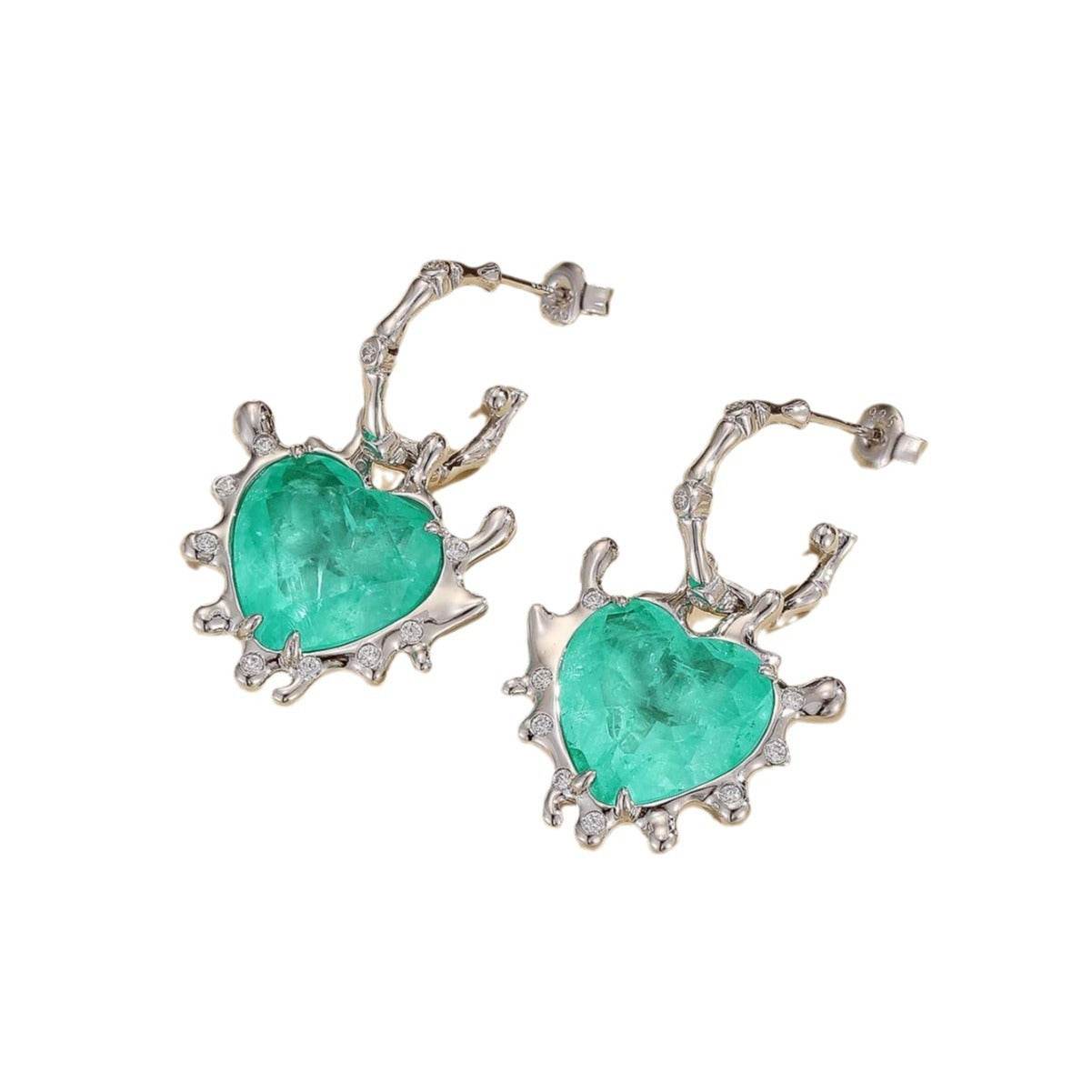 Elegant S925 Sterling Silver Love Earrings - Heart Design for Women - Buy Center