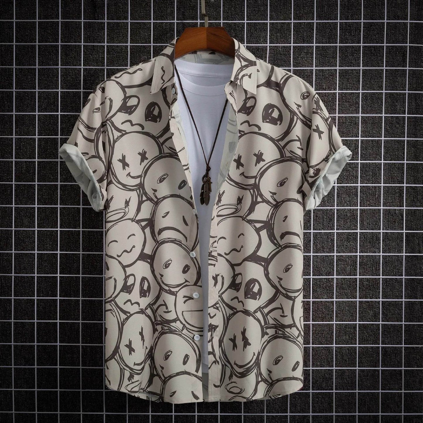 Trendy Men's Hawaiian 3D Printed Shirt - Short-Sleeved Cardigan Style - Buy Center
