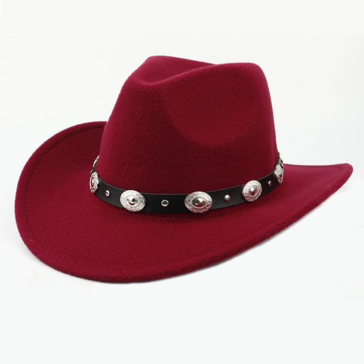 European & American Woolen Cowboy Hat - Stylish Adjustable Fit for All - Buy Center