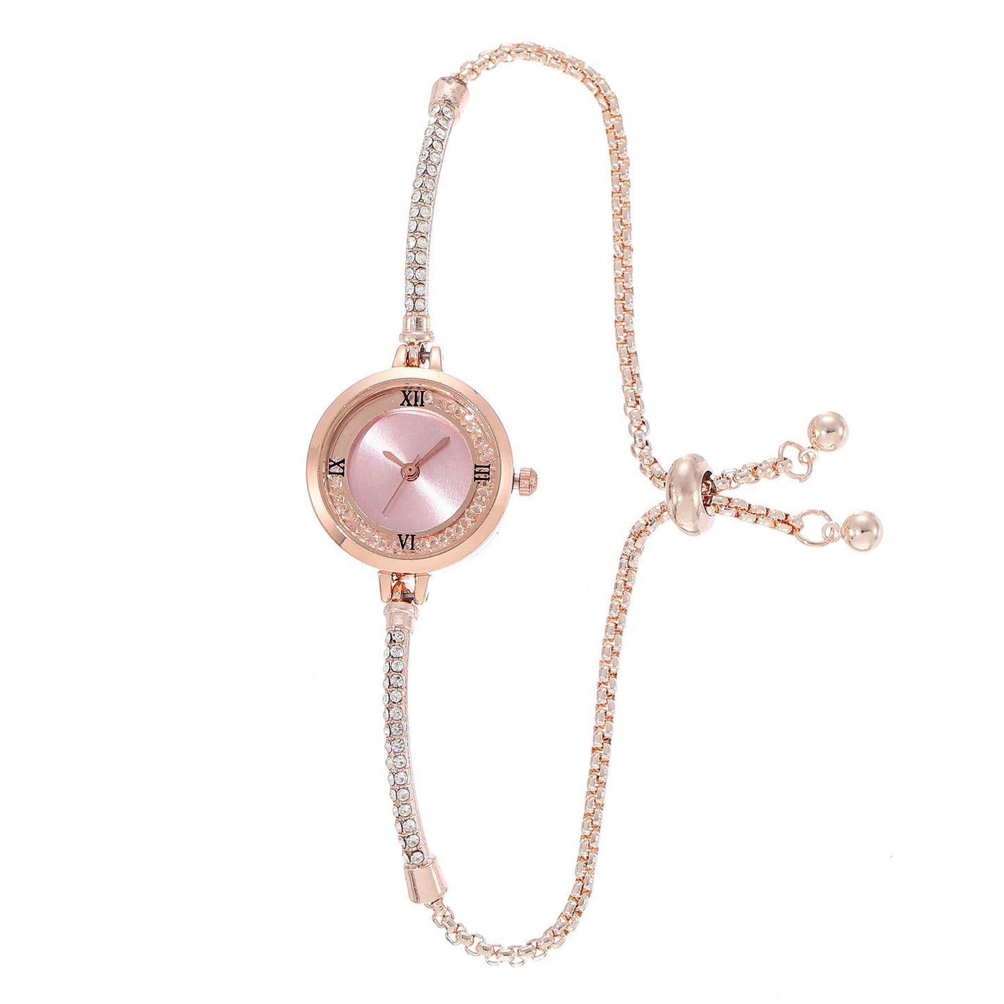Fashion Diamond Round Women's Quartz Watch - Elegant Design & Calendar - Buy Center